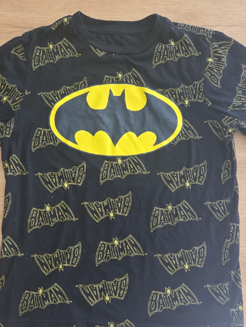 DC Black Tee with White Batman Oval Logo